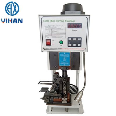 Máquina ultra-silenciosa de esmagamento de terminais com 30/40 mm de curso e alcance de fio 0,1-2,5 mm2