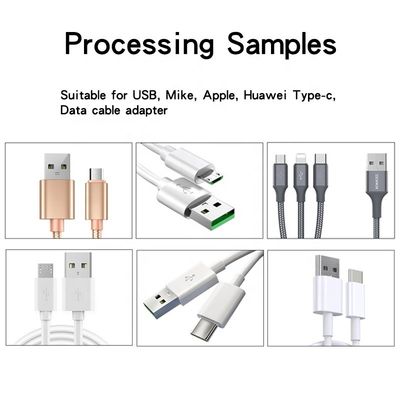 Máquina de processo de ligação de cabo de dados USB Máquina de limpeza semi-automática