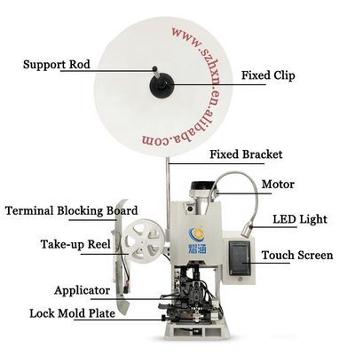 15KN Crimping Stripping Terminal Crimping Machine com funções de stripping e crimping