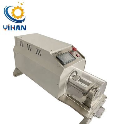 Máquina semiautomática de descascar fios de cabo rotativo coaxial Método de descascagem rotativa