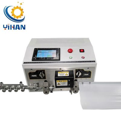 Máquina de corte de fita de fio de tela sensível ao toque para cortar e retirar 1-5 mm de diâmetro externo de fio