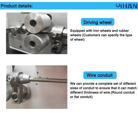Máquina de corte de fita de fio de tela sensível ao toque para cortar e retirar 1-5 mm de diâmetro externo de fio