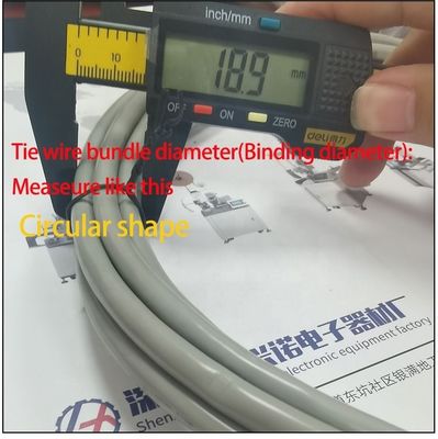 Máquina de enrolar e enrolar cabo USB de comprimento de ligação de 120-200 mm com diâmetro ajustável