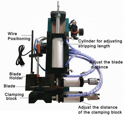 315 Máquina de descascagem de cabos pneumáticos de pequeno quadrado de múltiplos núcleos para diâmetro de fio de 4-13 mm